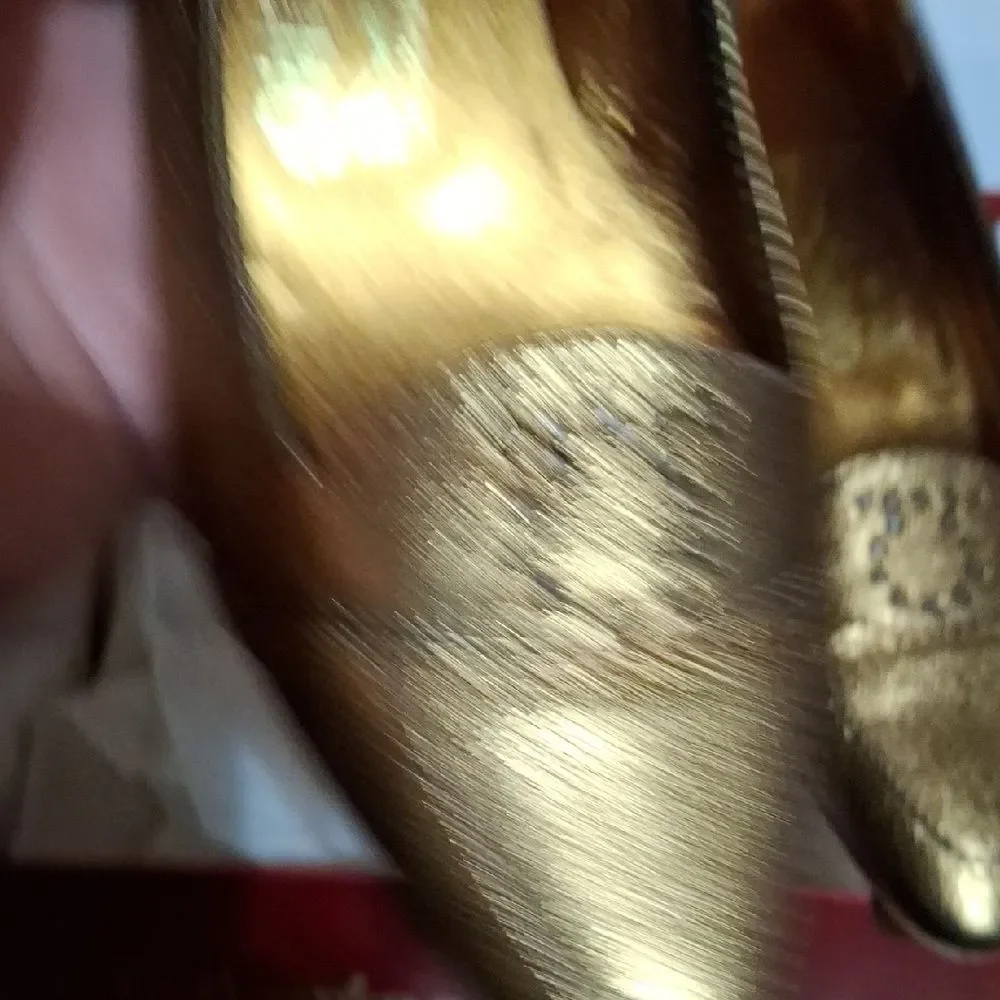 Salvatore Ferragamo Women's Metallic Gold Heels